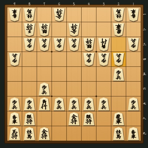 居飛車穴熊 対 向かい飛車（美濃囲い） の局面図